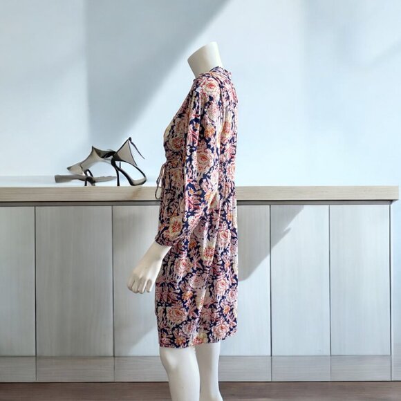 ANTIK BATIK Andre Floral Cotton Mini Long Sleeve Dress , size Extra Small - Picture 12 of 15